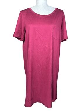 Hanro Cotton Deluxe Sleepshirt M 10/12 Plum Berry Quiet Luxury